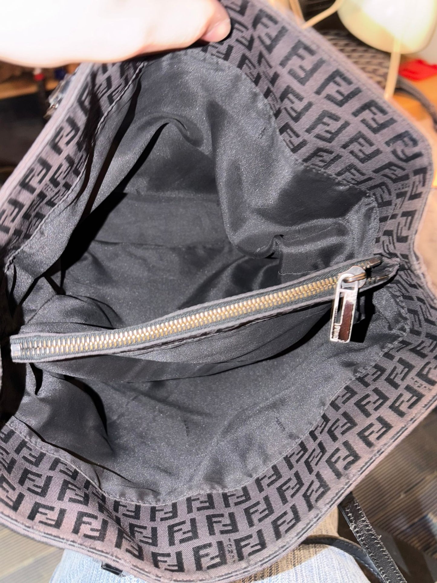 Borsa Tote Fendi in Tela Zucchino