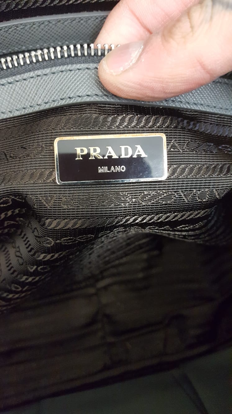 Prada Marble Grey Saffiano