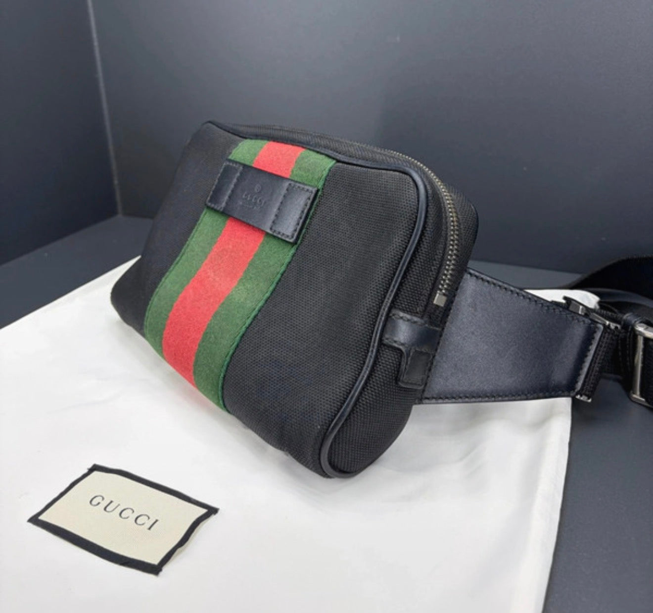 Gucci Techno Canvas Web Belt Bag