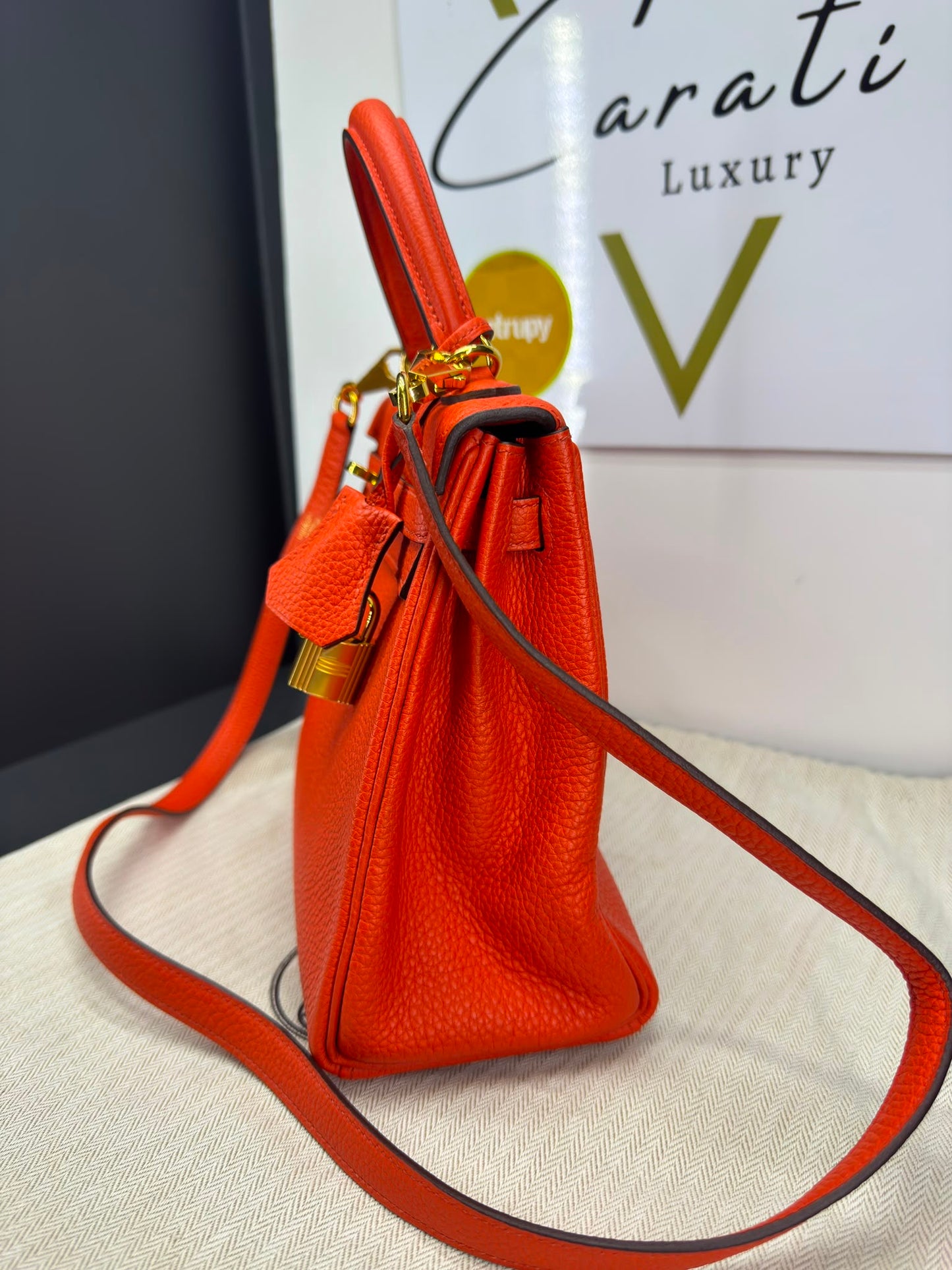 Hermès Kelly Sellier 25  in pelle Epsom
