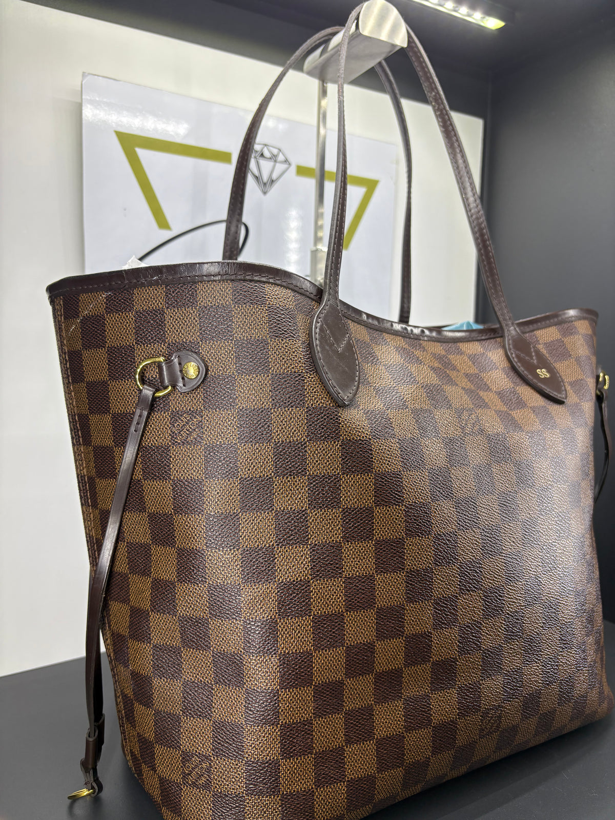 Louis Vuitton  Neverfull tela Damier Ébène