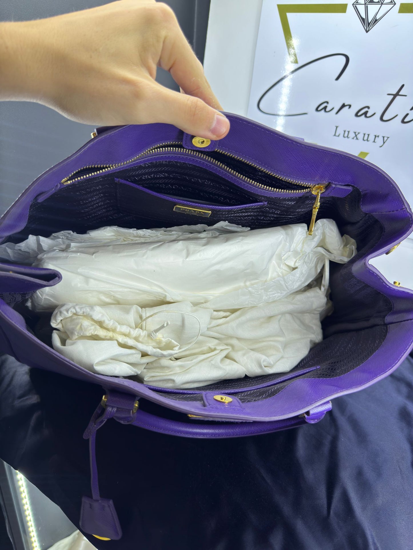 Prada Galleria in pelle Saffiano viola