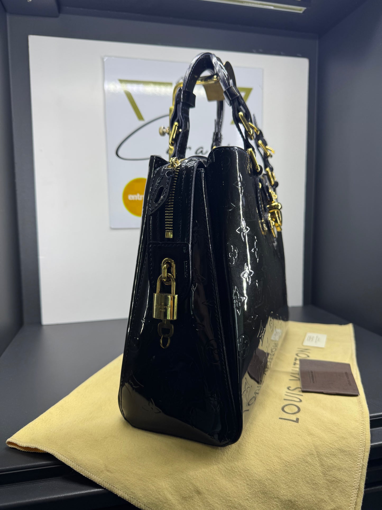 Borsa Louis Vuitton in pelle verniciata Monogram