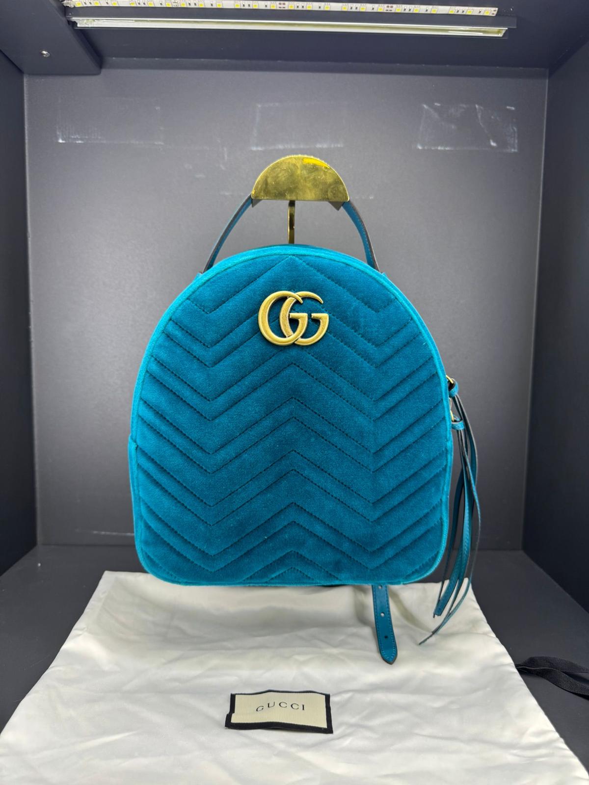 Zaino Gucci GG Marmont in velluto trapuntato matelassé