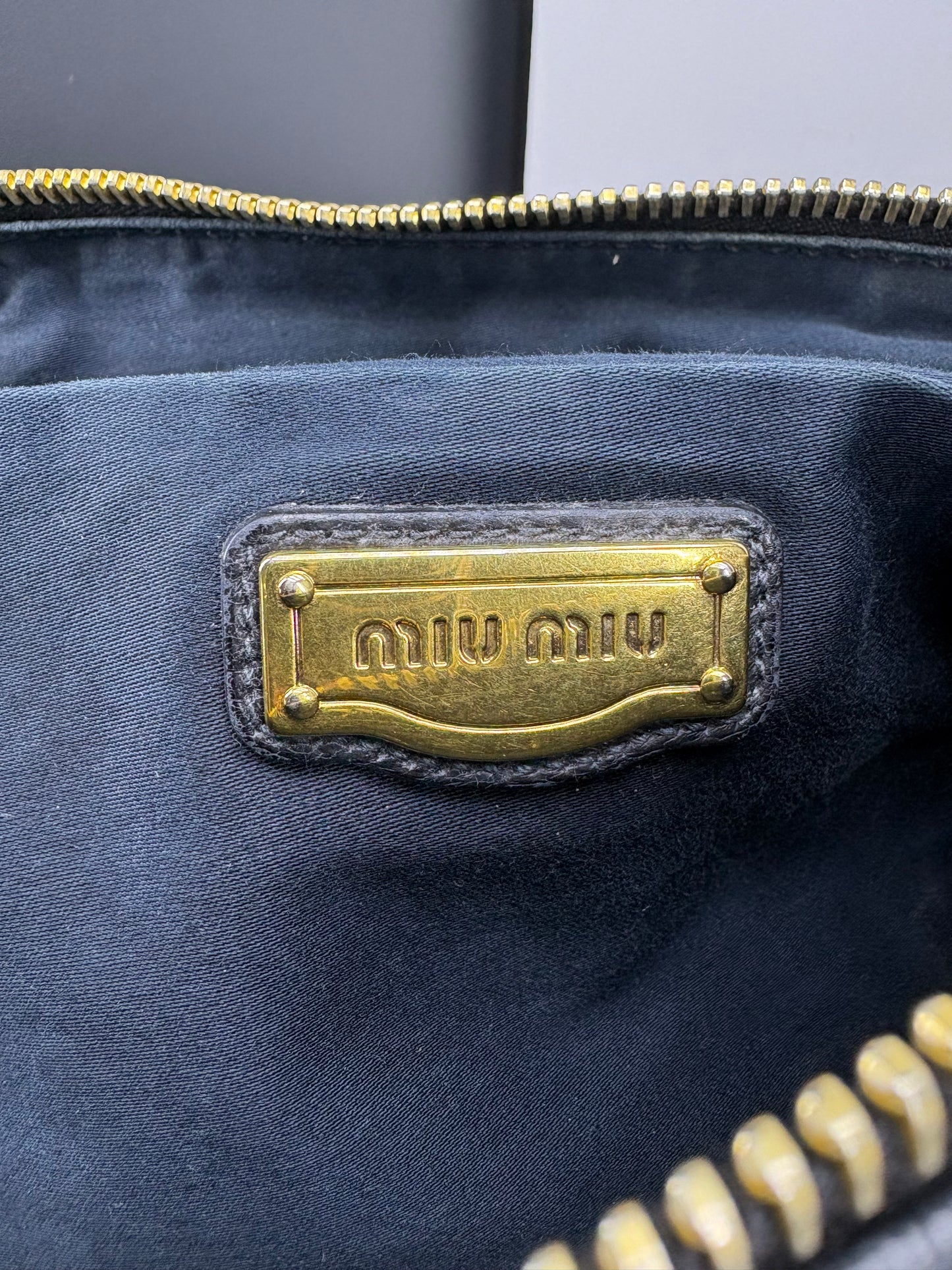 Miu Miu Archive Studded Heart Charm Handbag