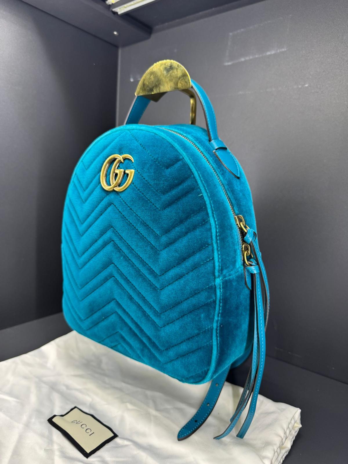 Zaino Gucci GG Marmont in velluto trapuntato matelassé