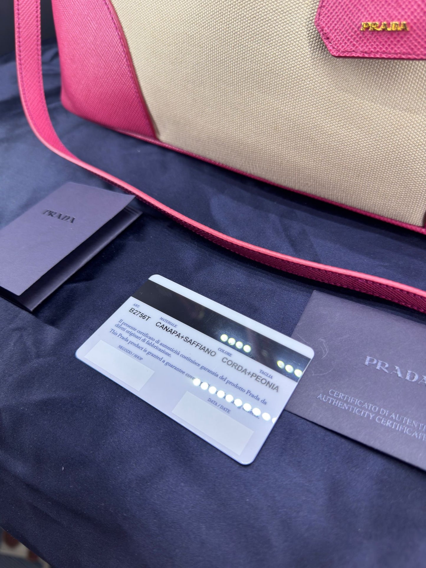 Prada Canapa + Saffiano Double Bag