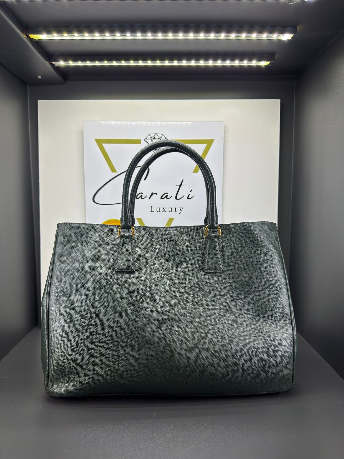 Prada Galleria in pelle Saffiano smeraldo