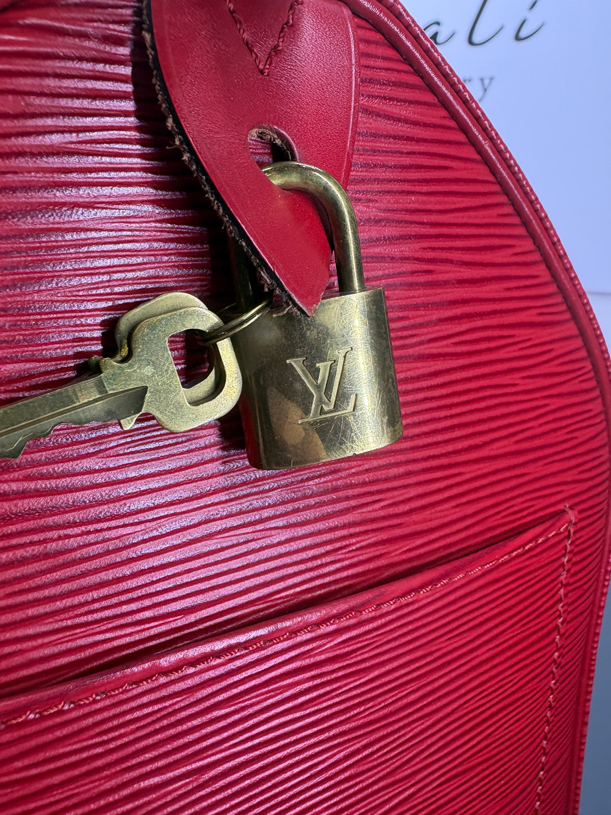 Louis Vuitton speedy pelle epi rossa