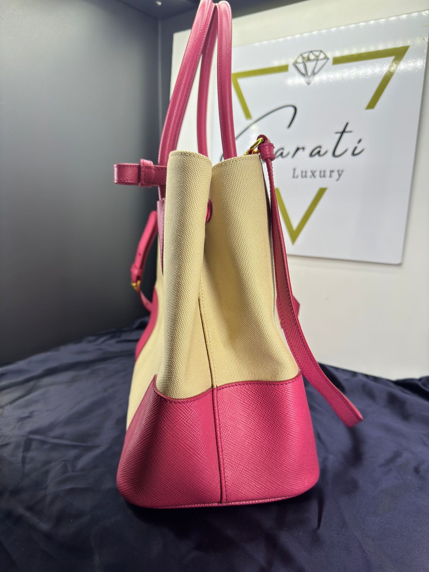 Prada Canapa + Saffiano Double Bag