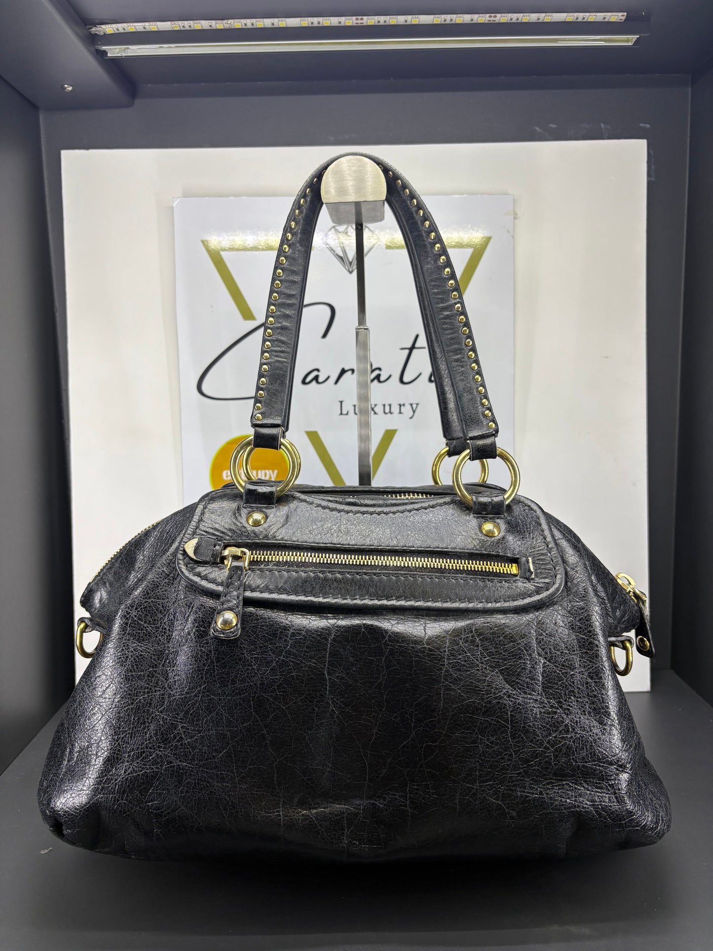 Miu Miu Archive Studded Heart Charm Handbag