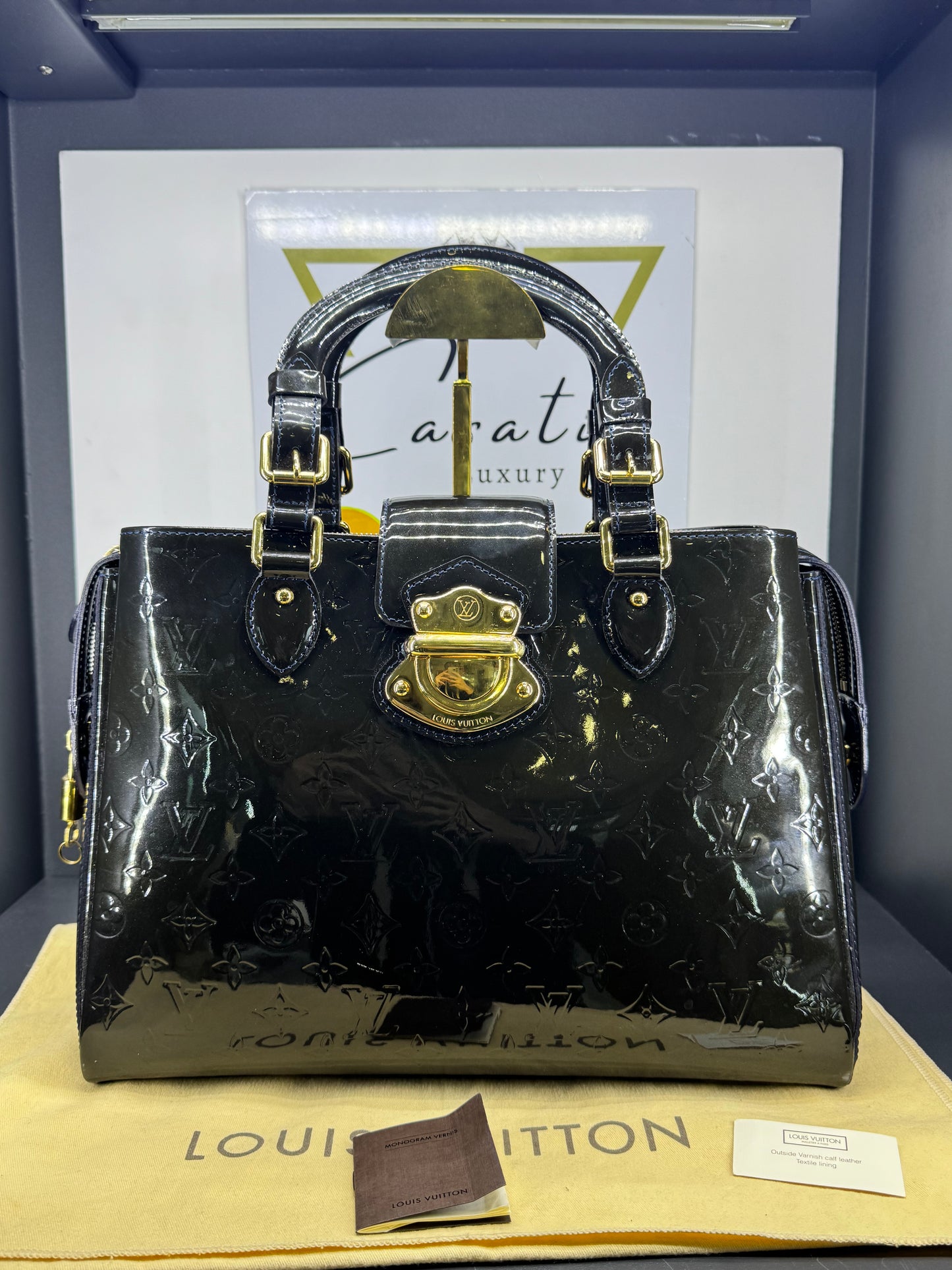 Borsa Louis Vuitton in pelle verniciata Monogram
