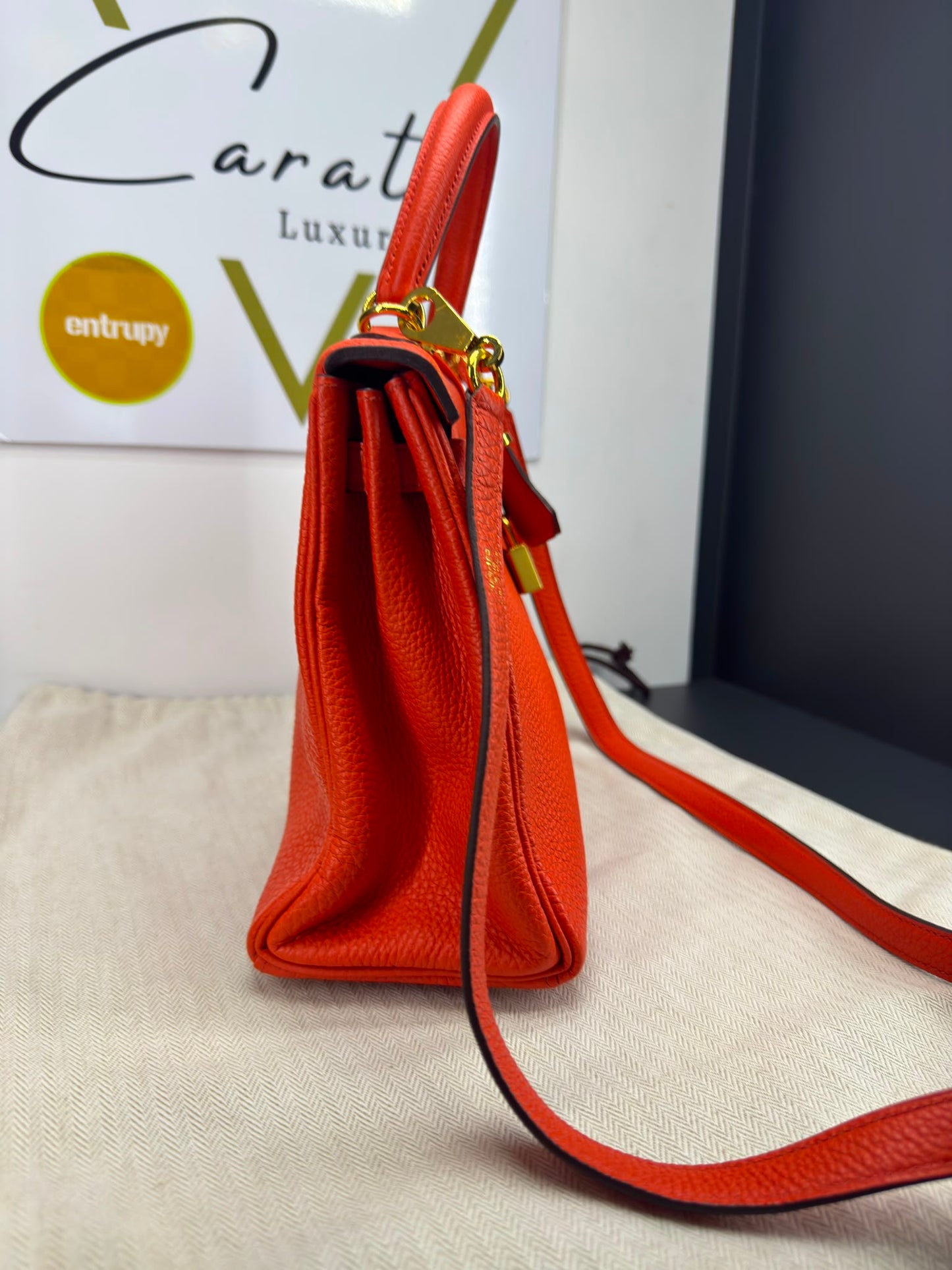 Hermès Kelly Sellier 25  in pelle Epsom