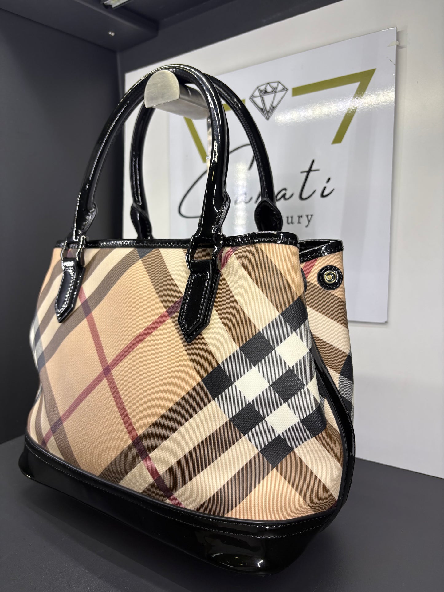 Burberry Nova Check Small Tote Bag