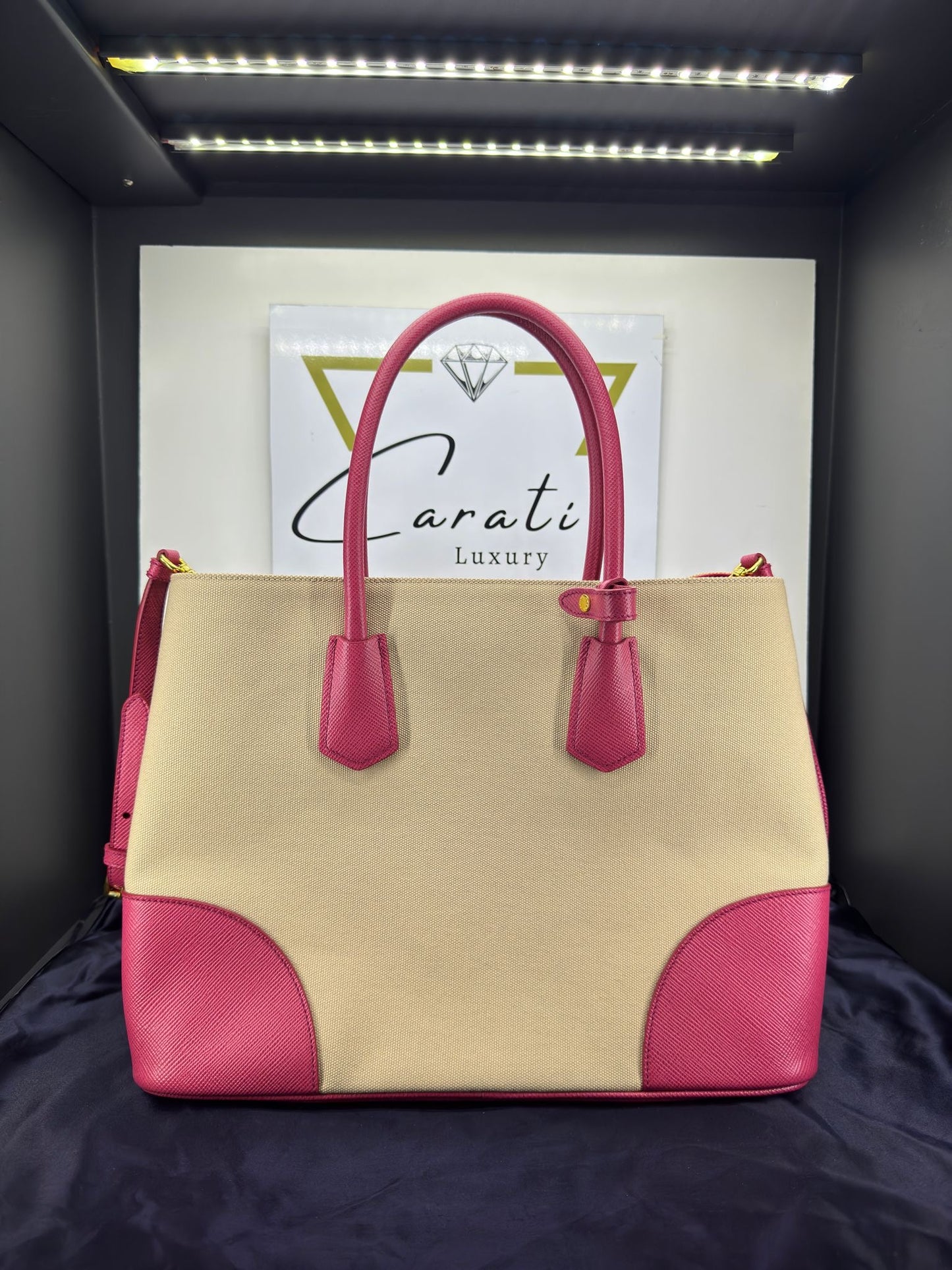 Prada Canapa + Saffiano Double Bag