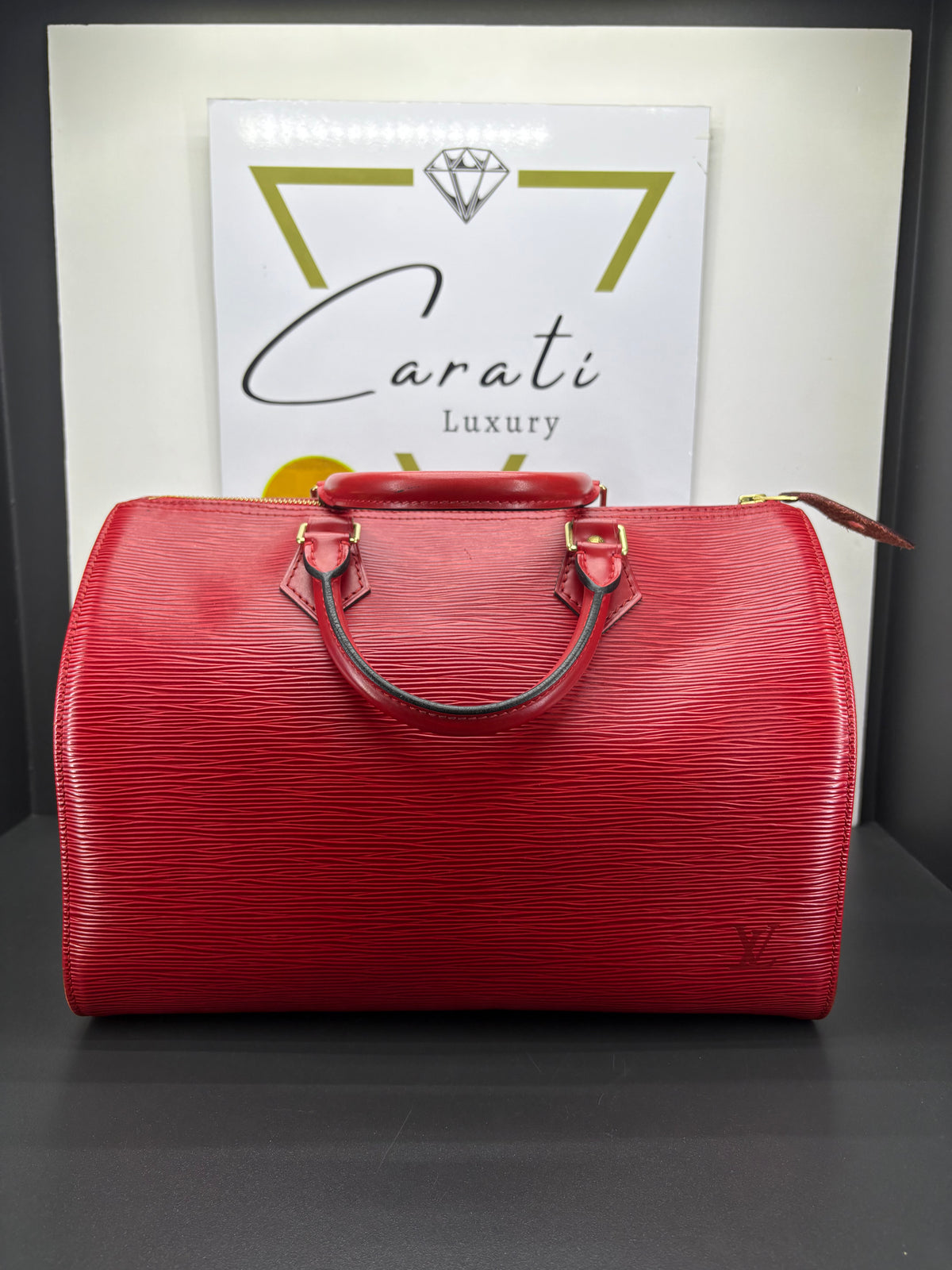 Louis Vuitton speedy pelle epi rossa