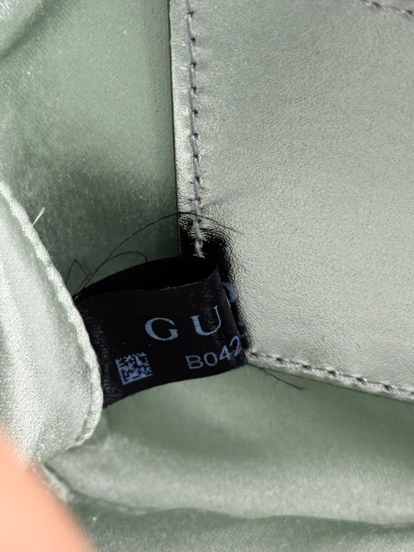 Mini GG Marmont Iridescent Salvy Green