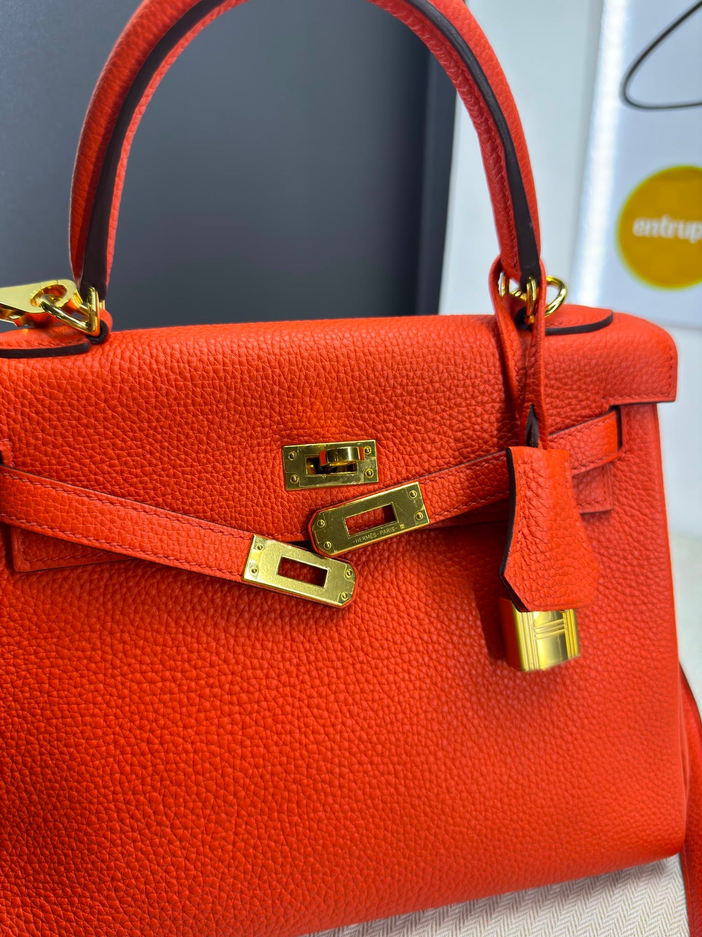 Hermès Kelly Sellier 25  in pelle Epsom