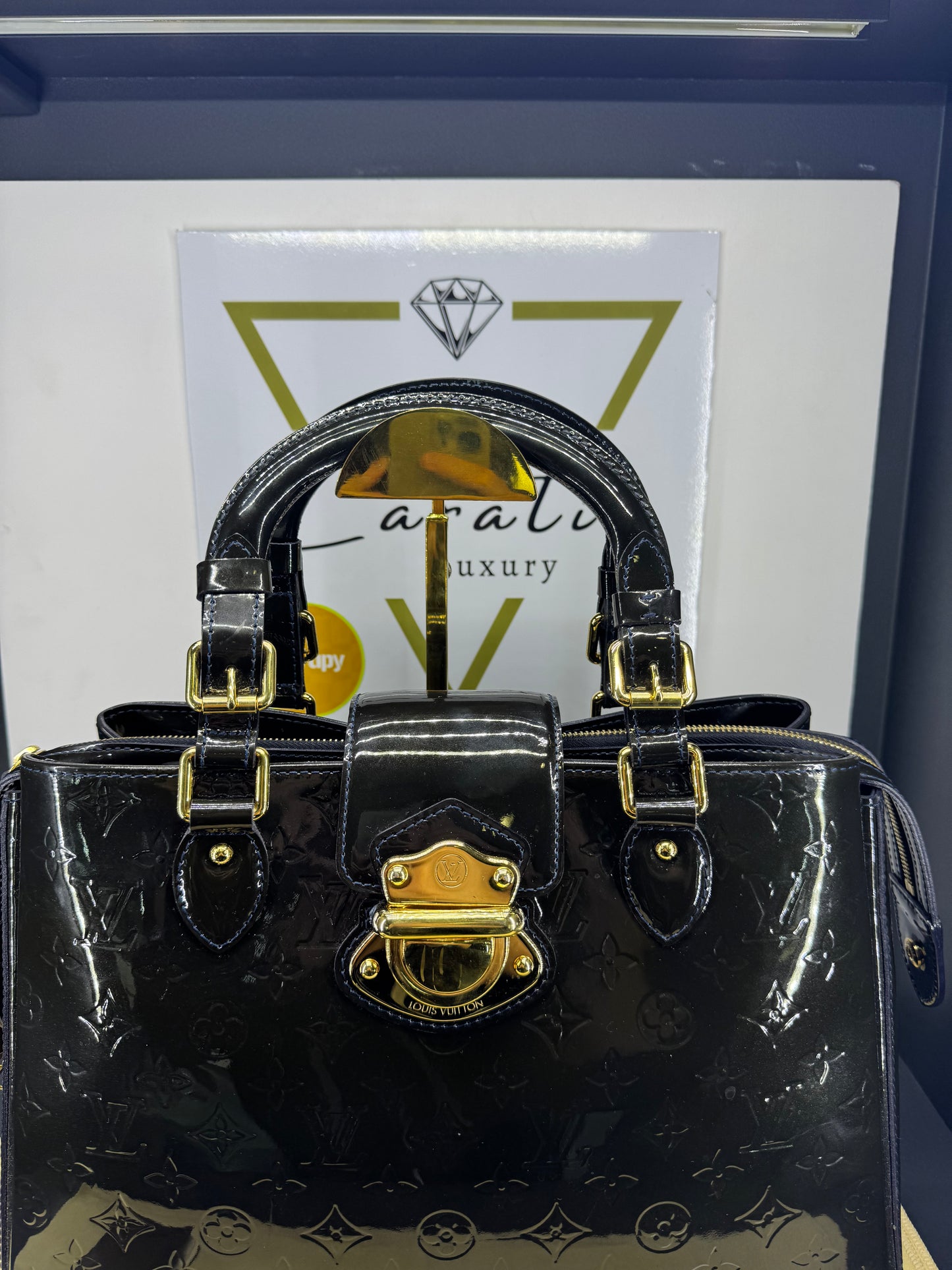 Borsa Louis Vuitton in pelle verniciata Monogram