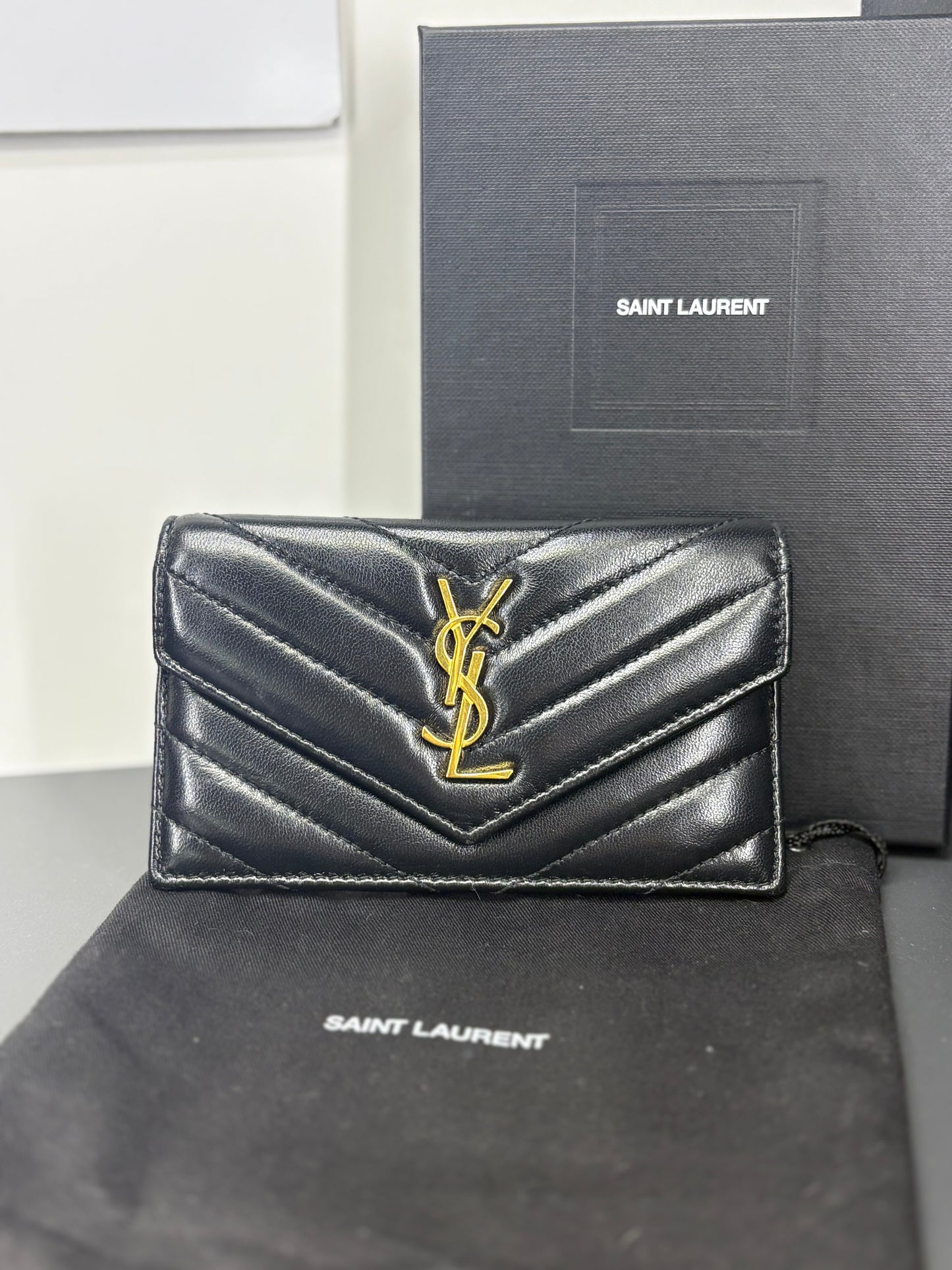 Saint Laurent portafogli Envelope piccolo Cassandre Matelassé