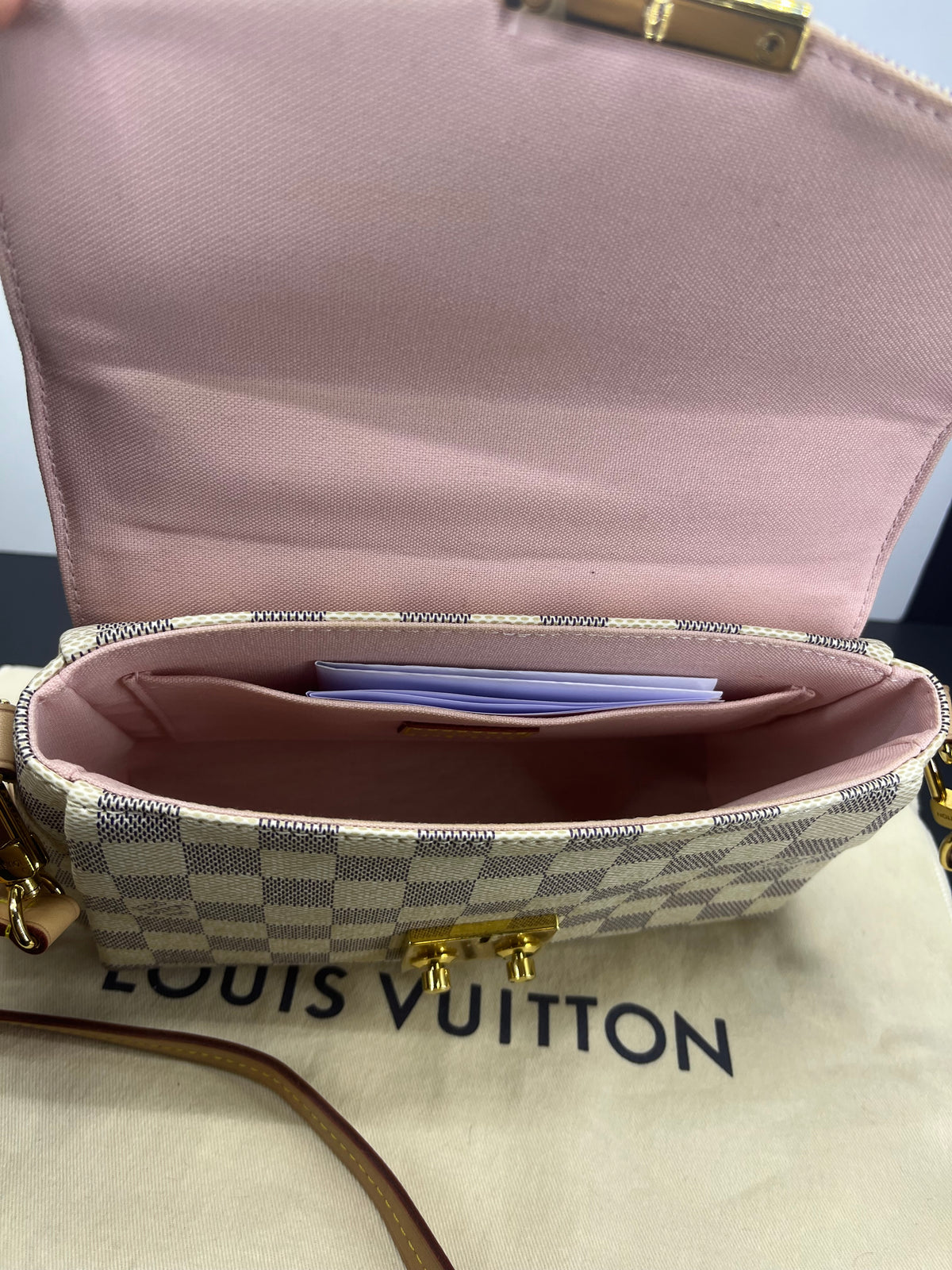 Louis Vuitton Croisette in tela Damier Azur