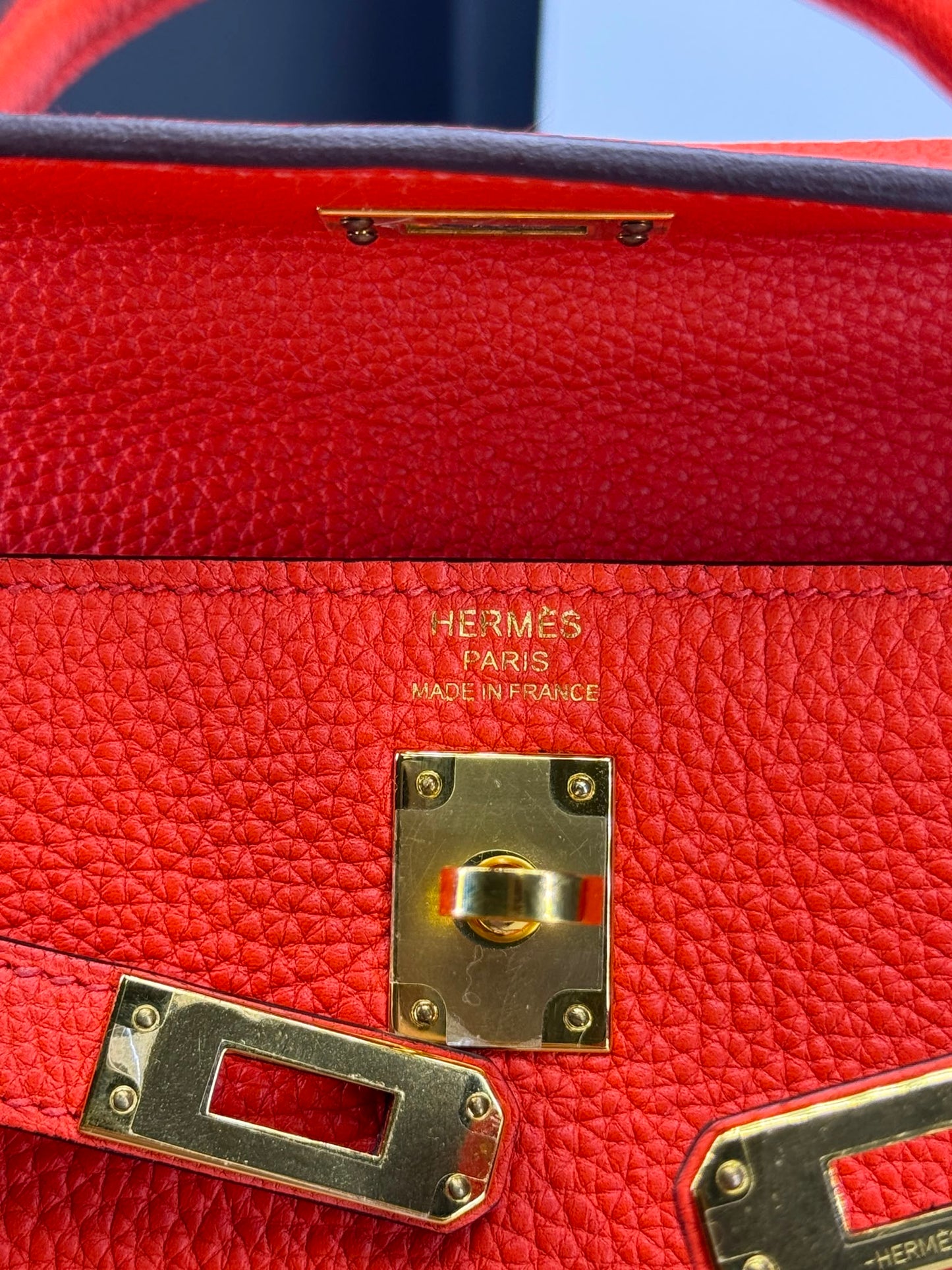 Hermès Kelly Sellier 25  in pelle Epsom