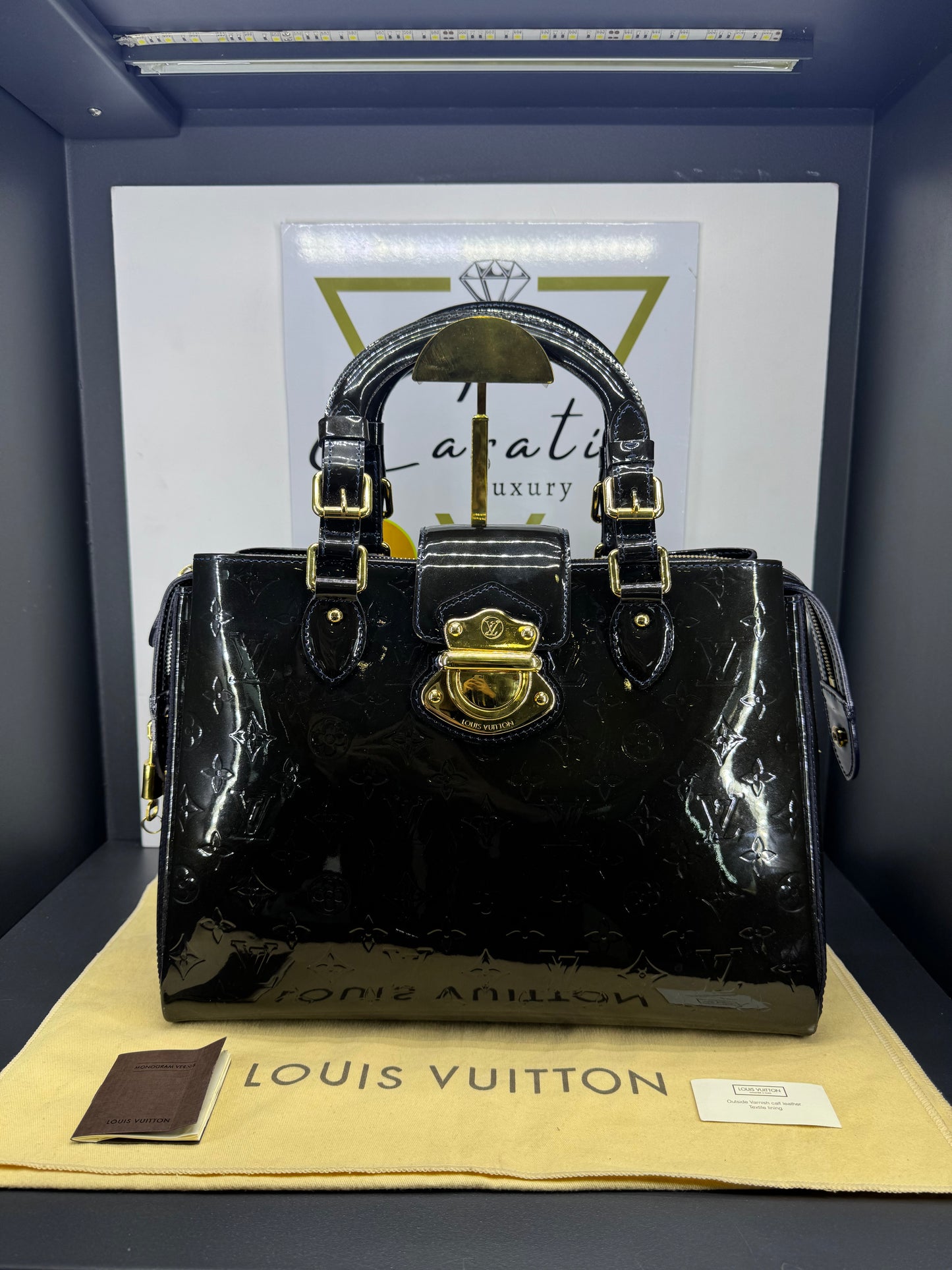 Borsa Louis Vuitton in pelle verniciata Monogram