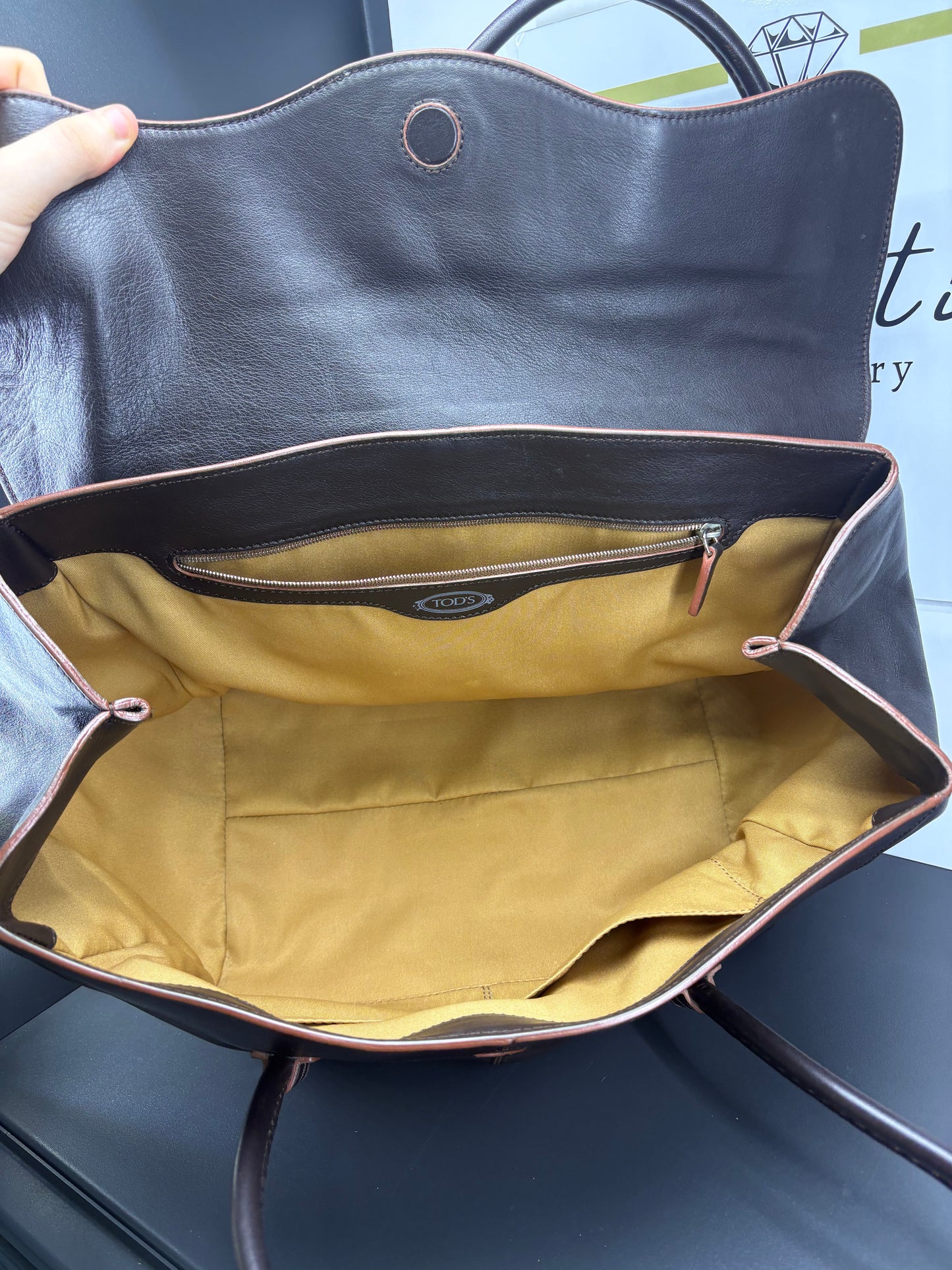 Tod's Corniche Wave East West Satchel