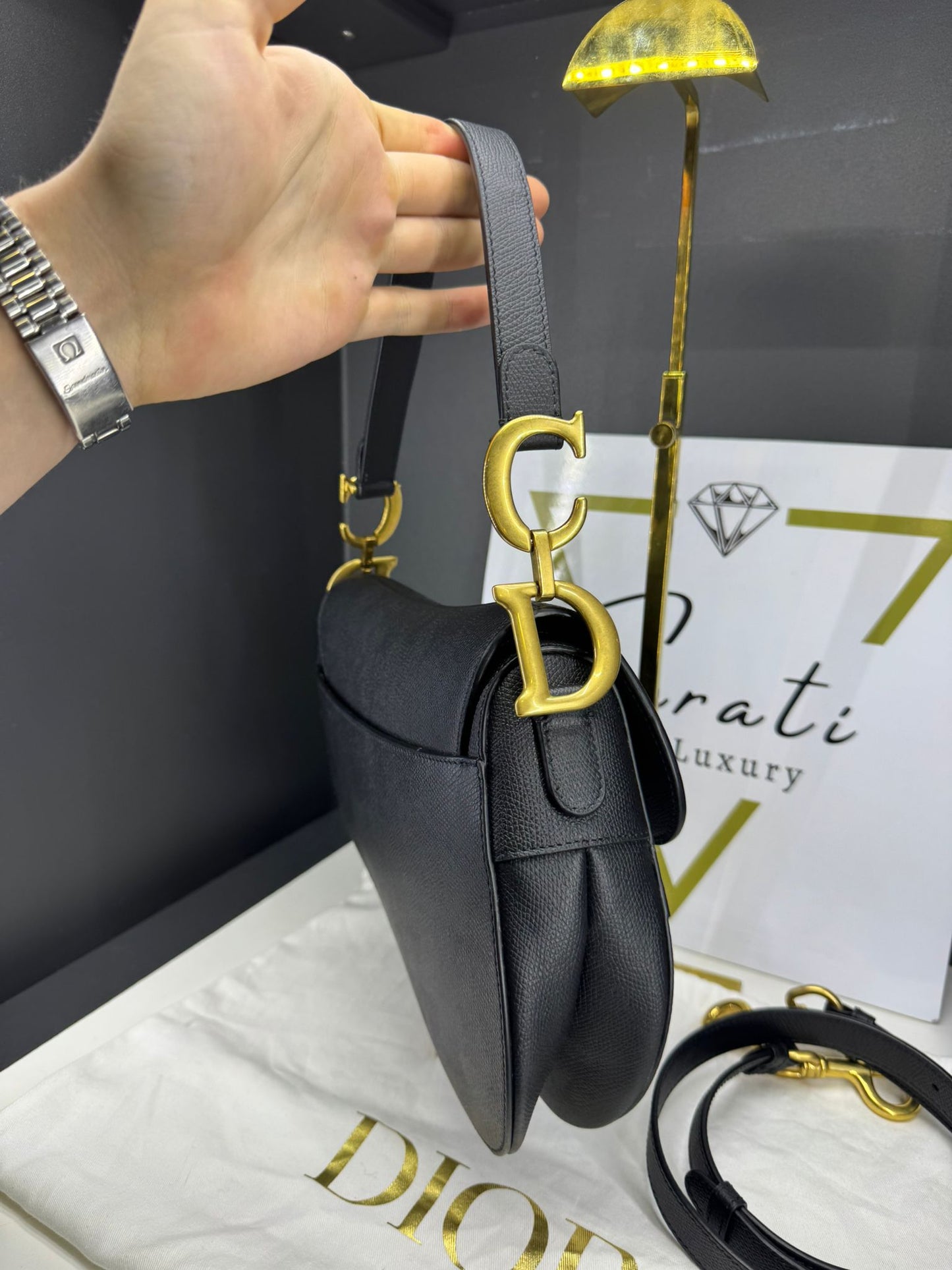 Dior Saddle in pelle monogram