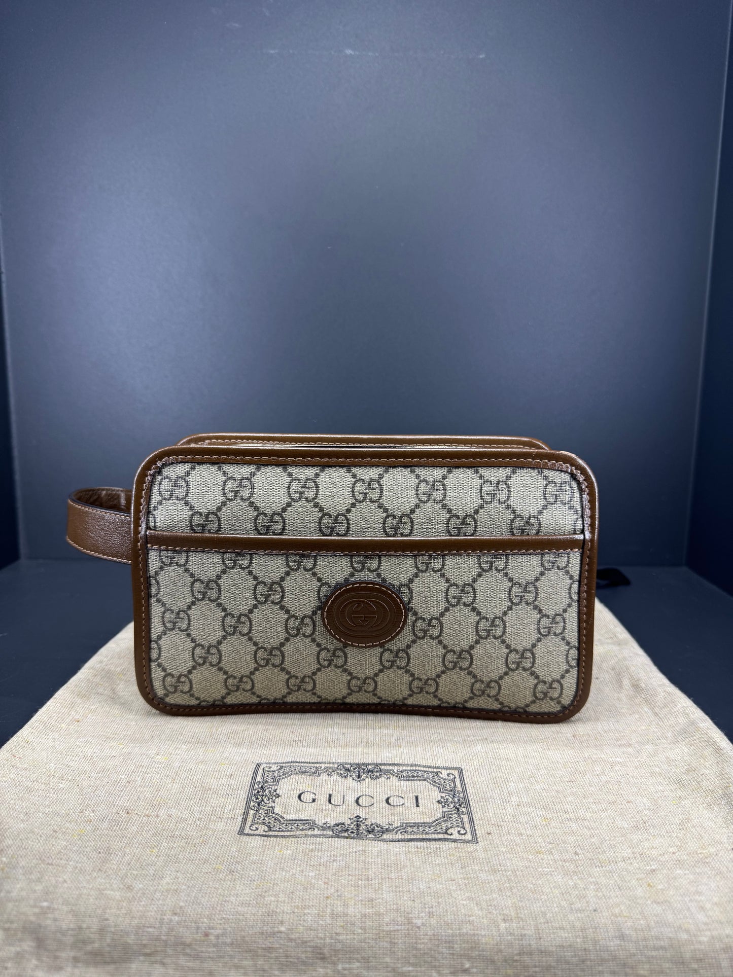 Pochette da polso Gucci GG emblem