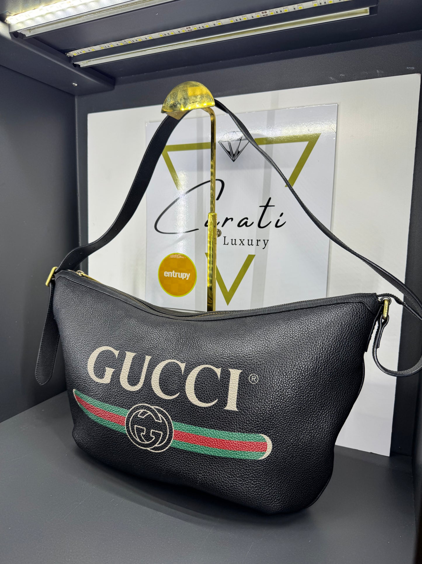 Gucci in pelle marmount big logo