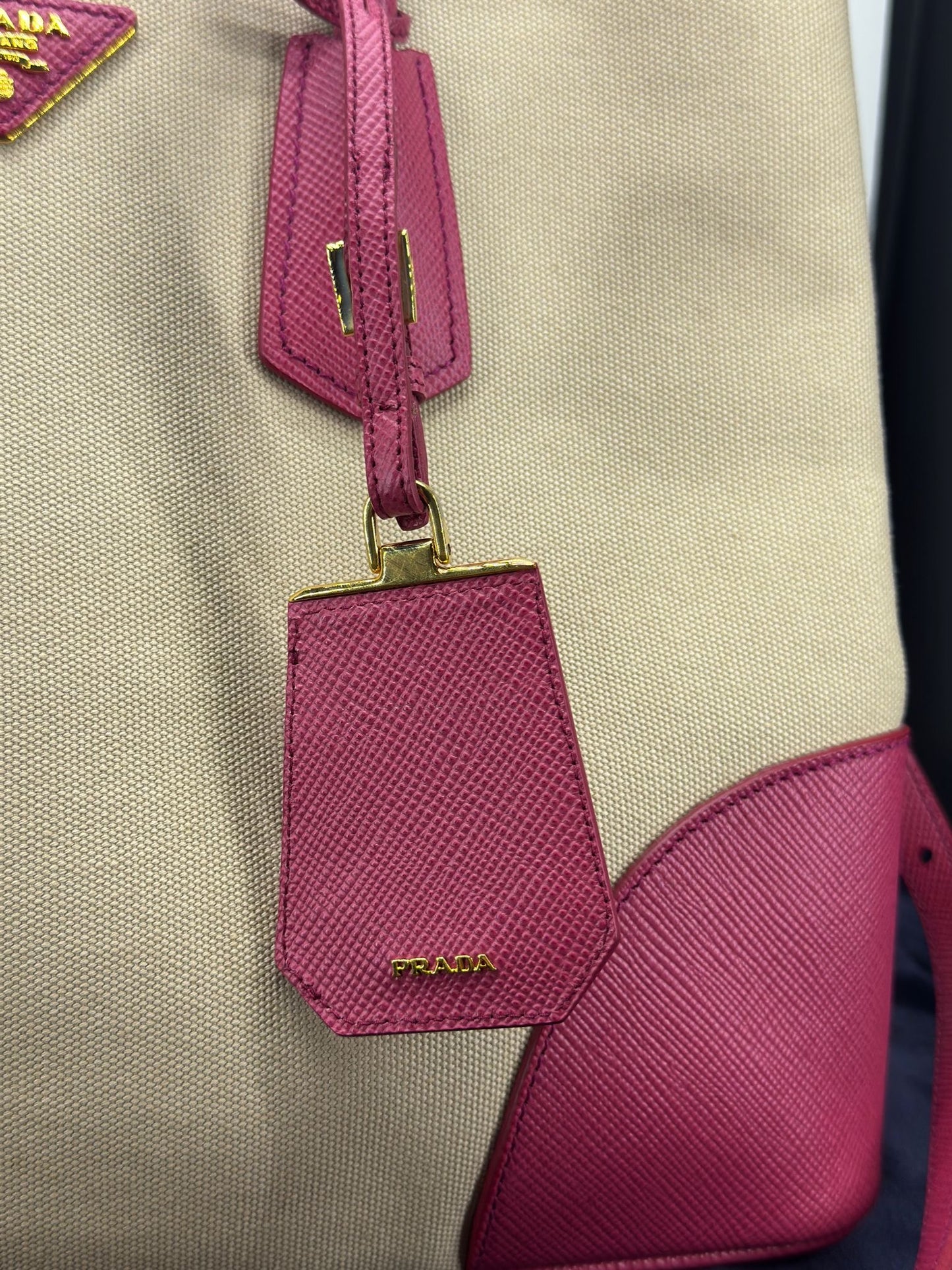 Prada Canapa + Saffiano Double Bag