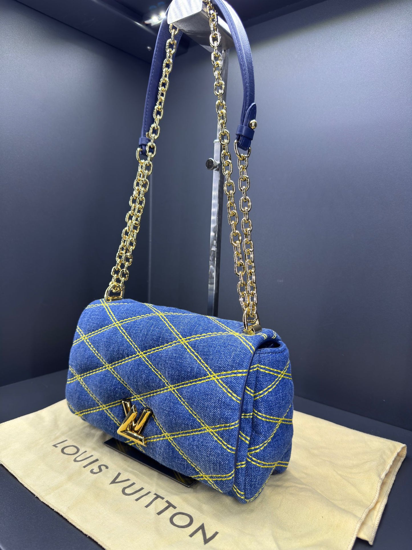 Louis Vuitton GO-14 PM Malletage Denim