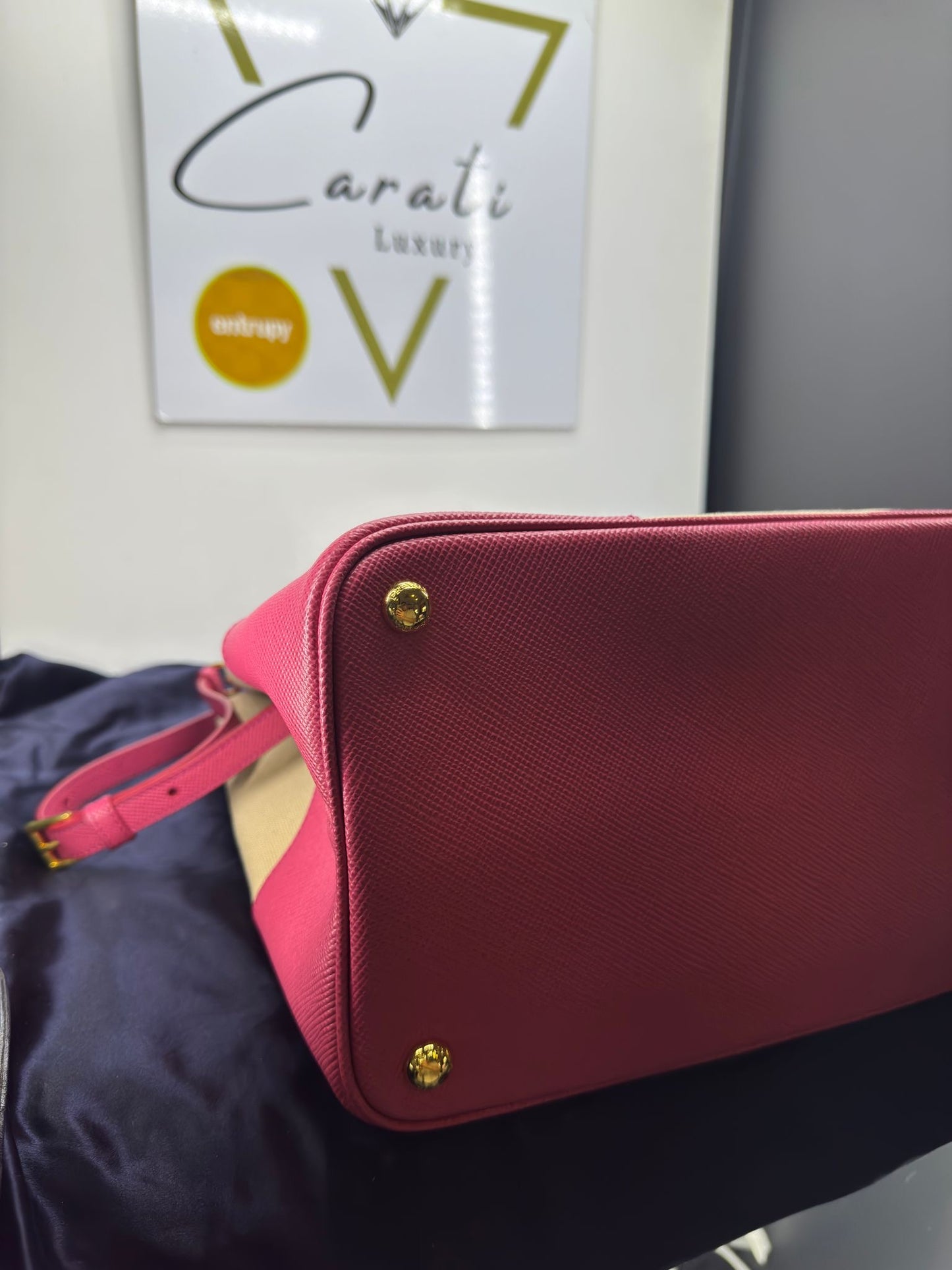 Prada Canapa + Saffiano Double Bag