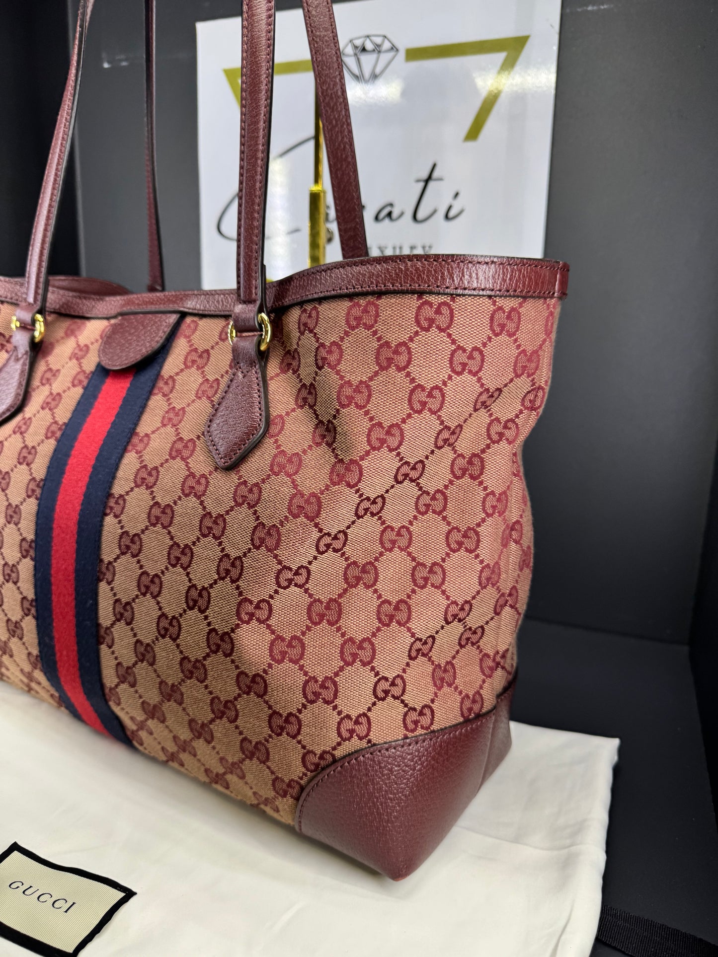 Gucci shopping ophidia gg supreme Borgogna