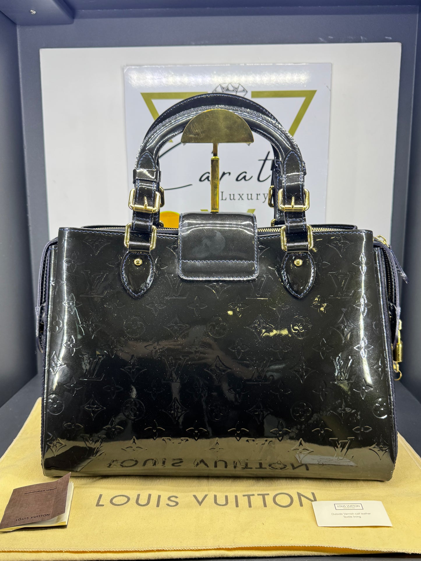 Borsa Louis Vuitton in pelle verniciata Monogram
