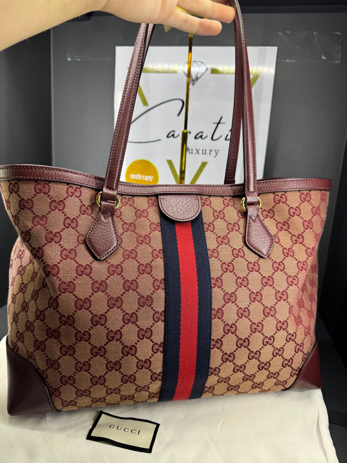 Gucci shopping ophidia gg supreme Borgogna