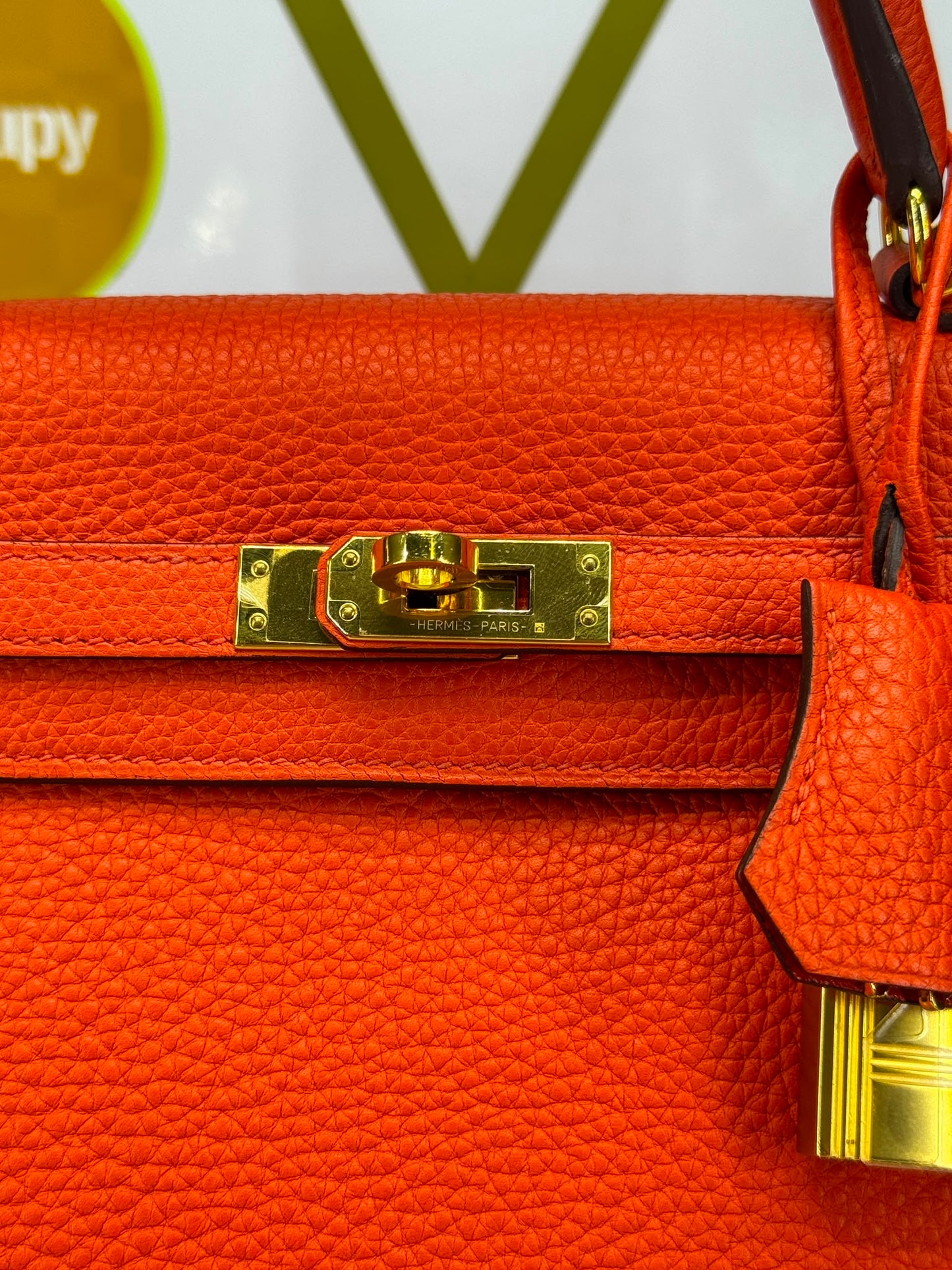 Hermès Kelly Sellier 25  in pelle Epsom