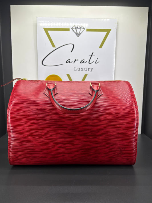 Louis Vuitton speedy pelle epi rossa