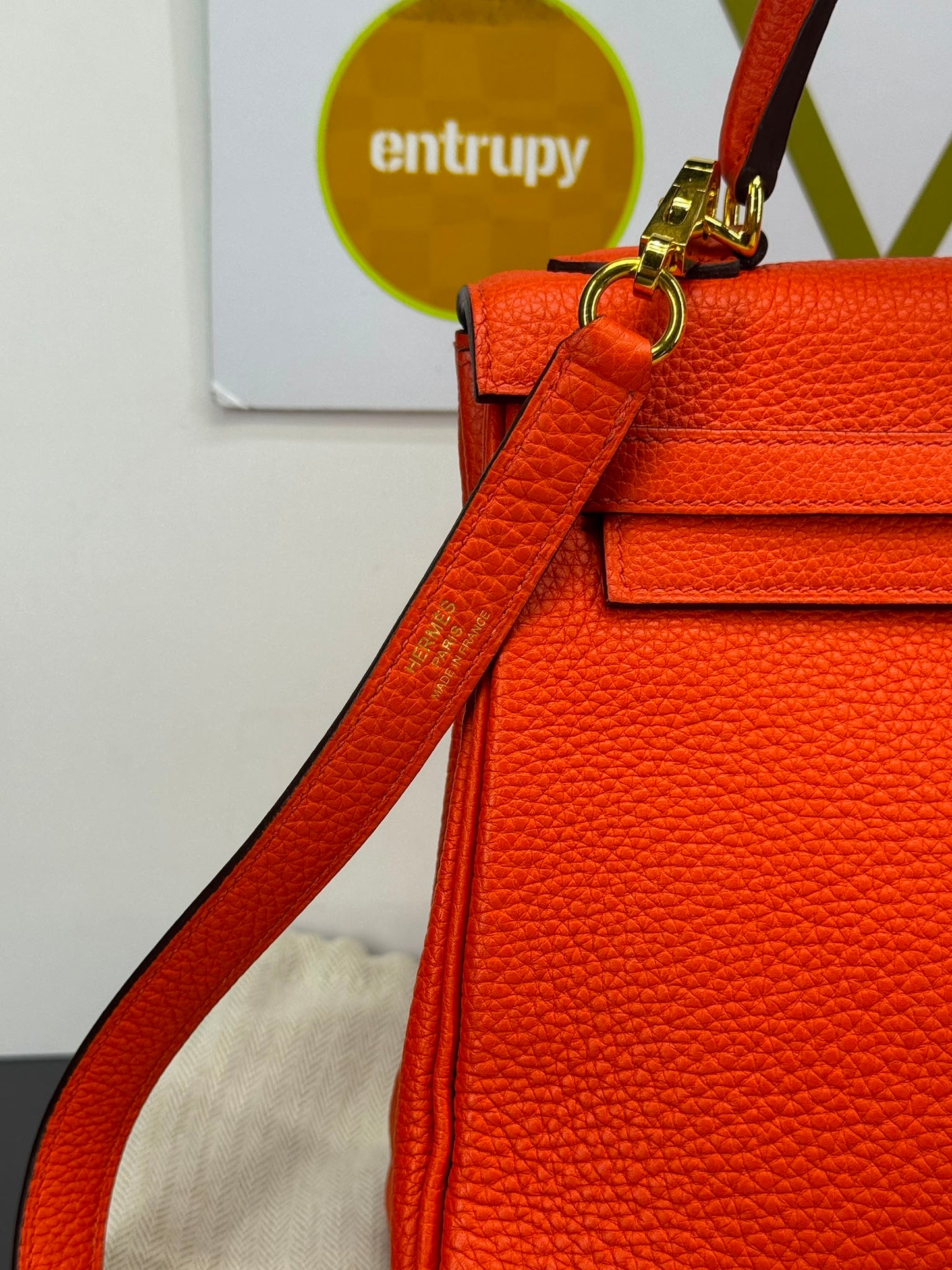 Hermès Kelly Sellier 25  in pelle Epsom