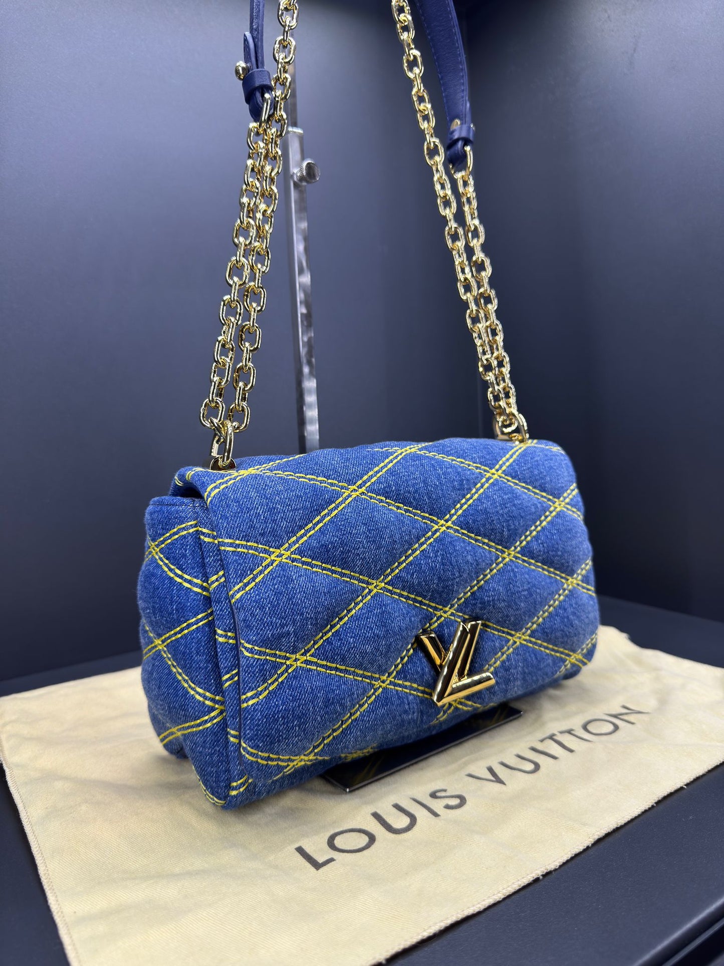 Louis Vuitton GO-14 PM Malletage Denim
