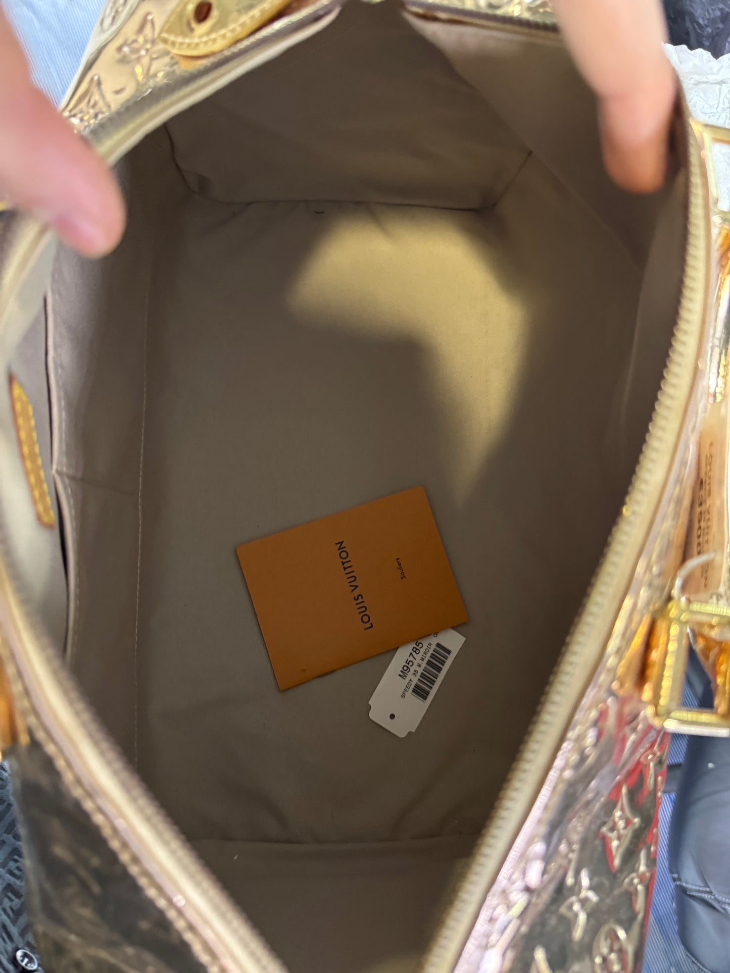 Louis Vuitton speedy 35 mirror gold