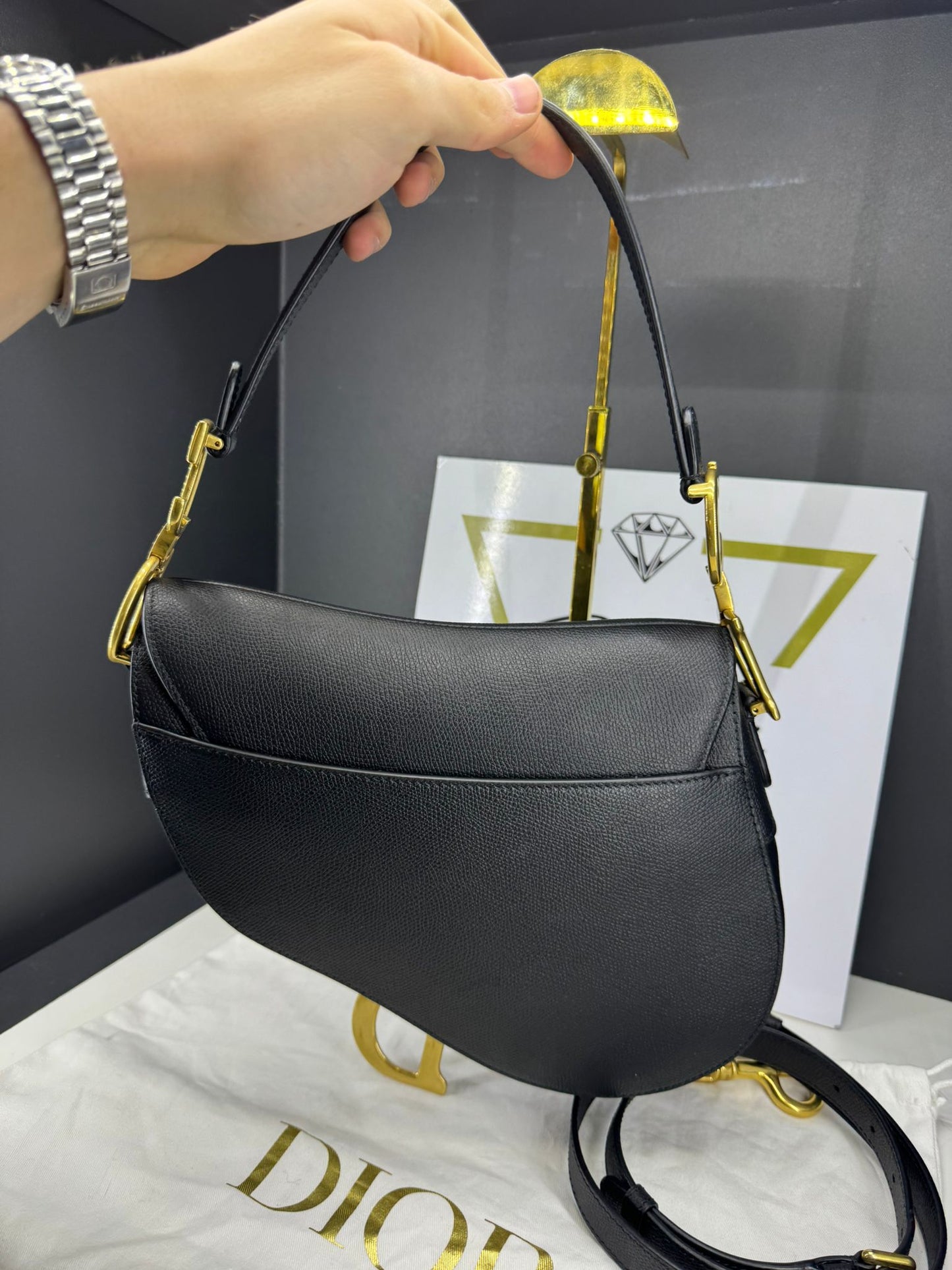 Dior Saddle in pelle monogram