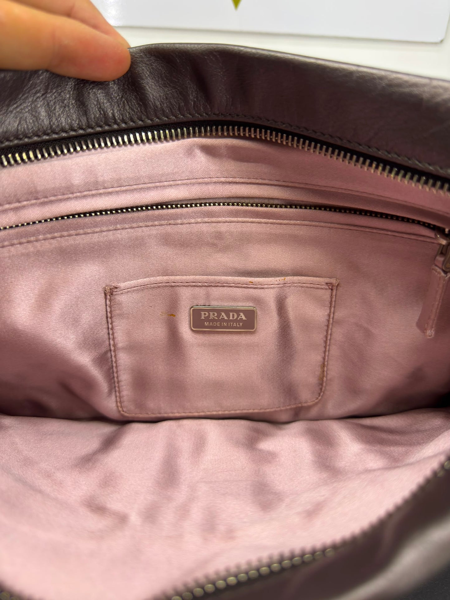 Prada Pleated Nappa Clutch
