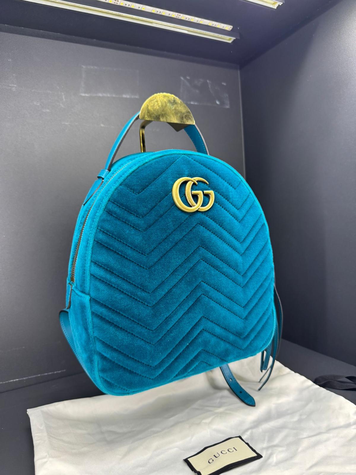 Zaino Gucci GG Marmont in velluto trapuntato matelassé