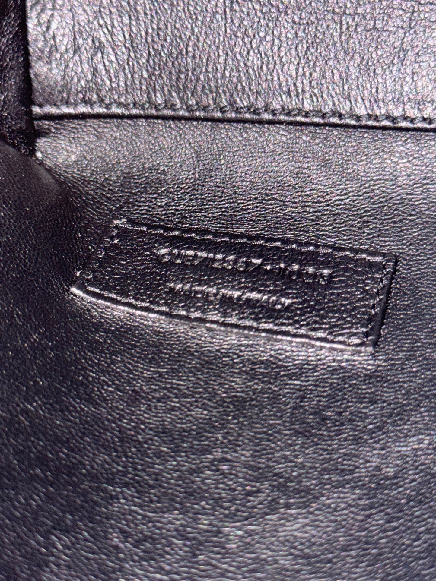 Saint Laurent in pelle goffrata effetto coccodrillo Mini Toy Shopping