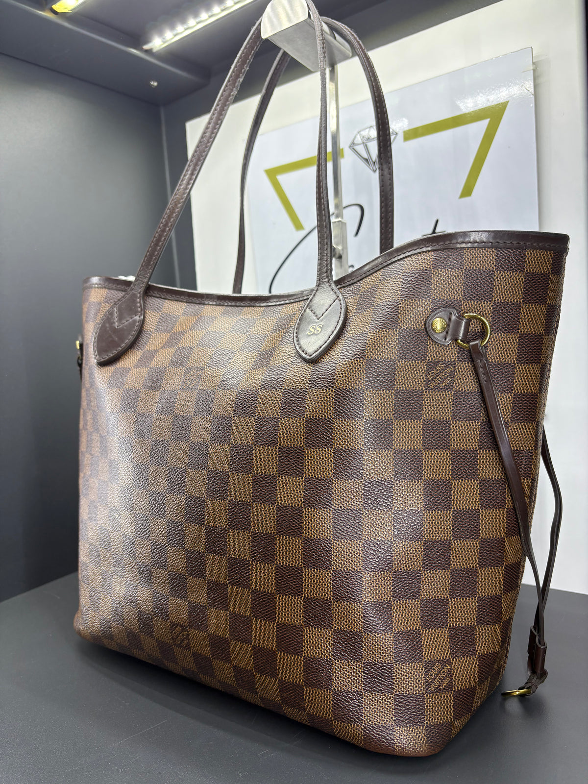 Louis Vuitton  Neverfull tela Damier Ébène