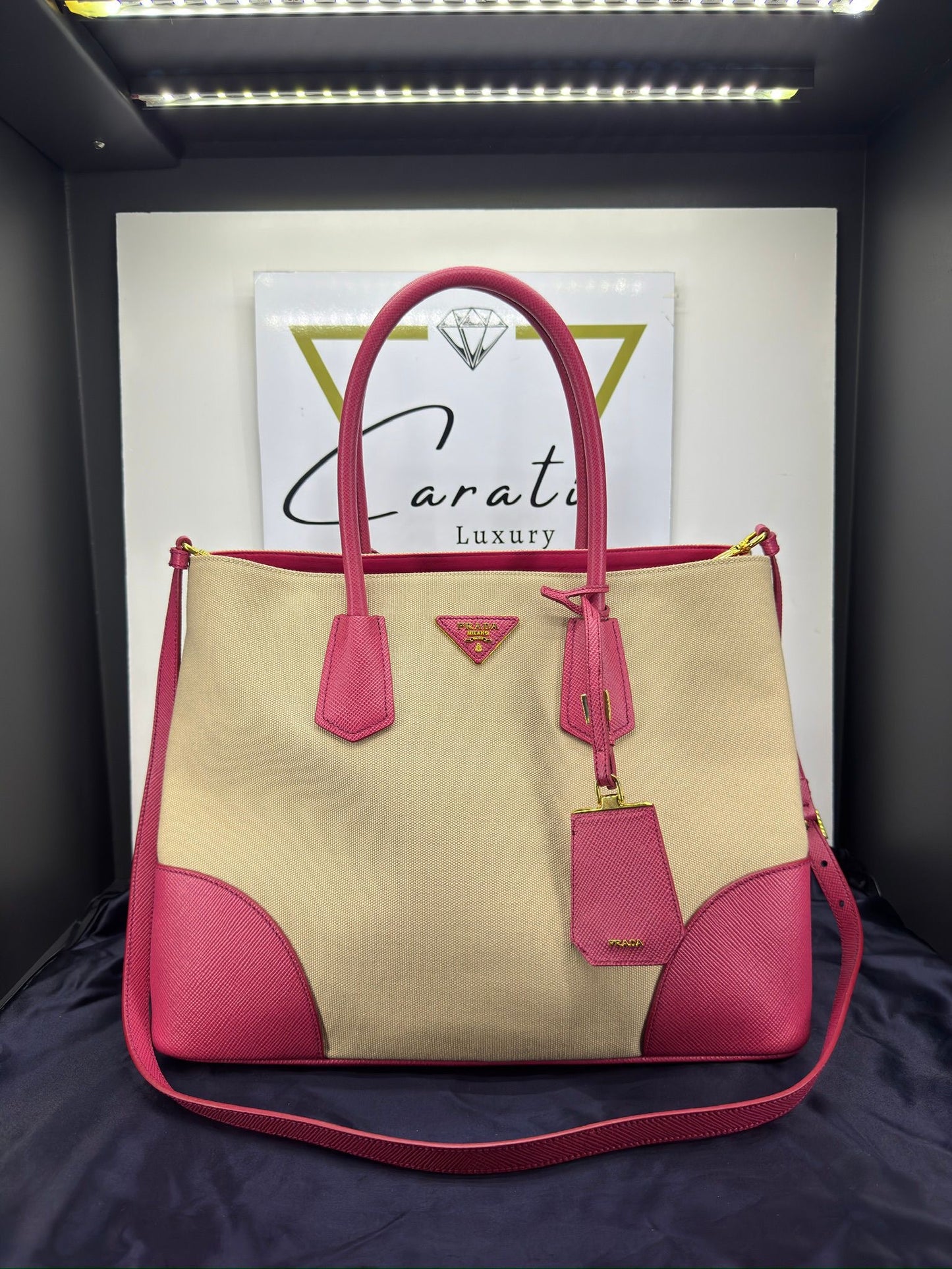 Prada Canapa + Saffiano Double Bag