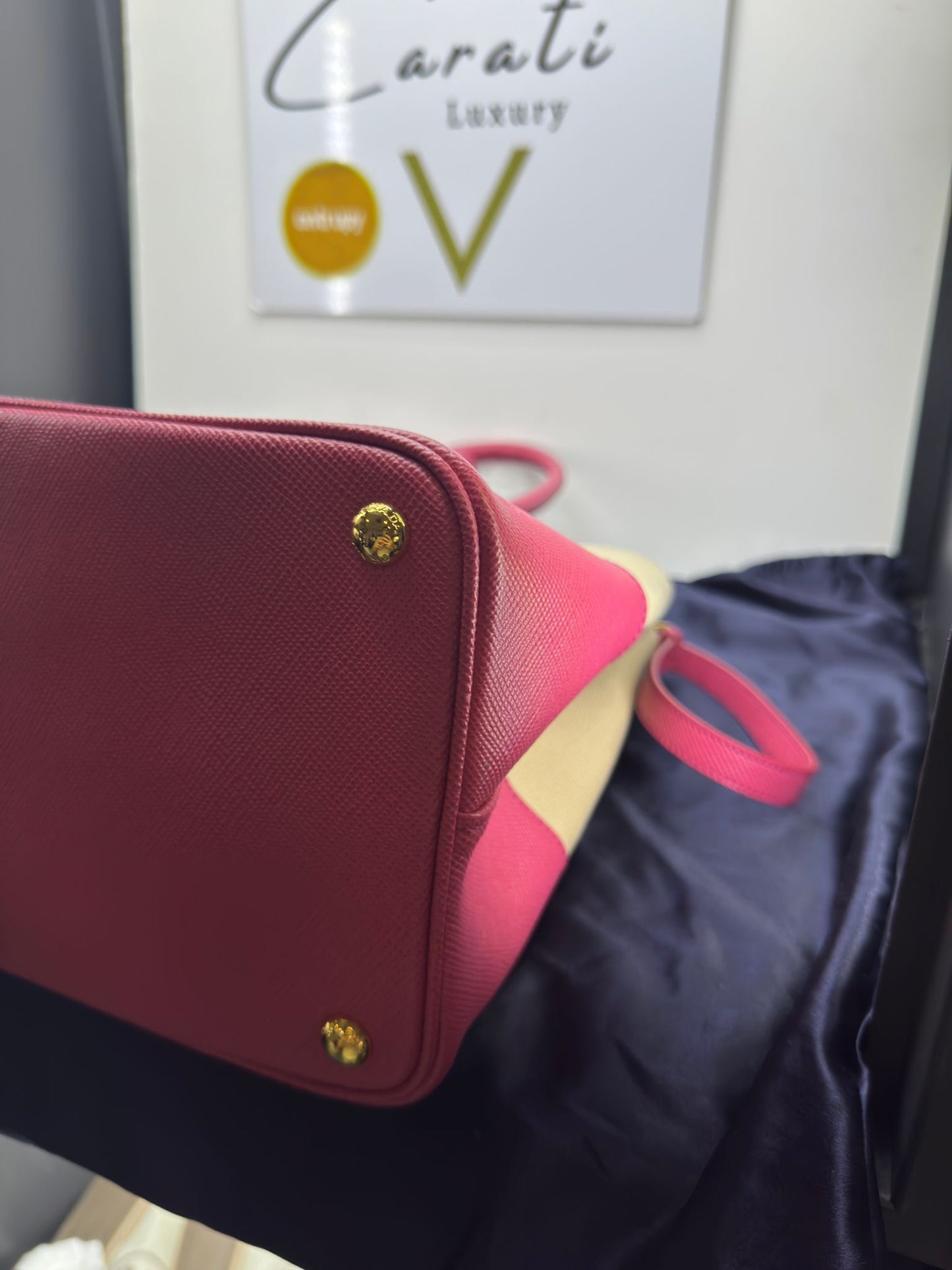 Prada Canapa + Saffiano Double Bag