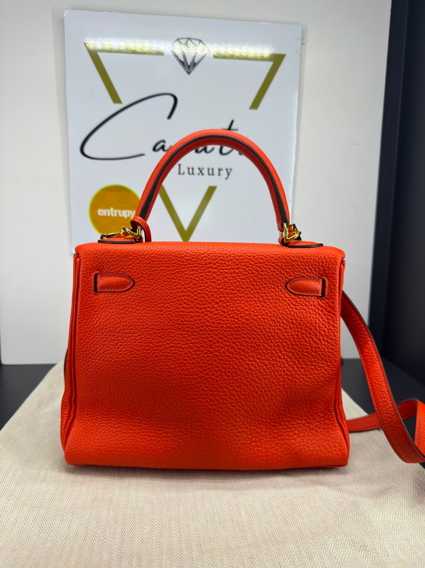 Hermès Kelly Sellier 25  in pelle Epsom